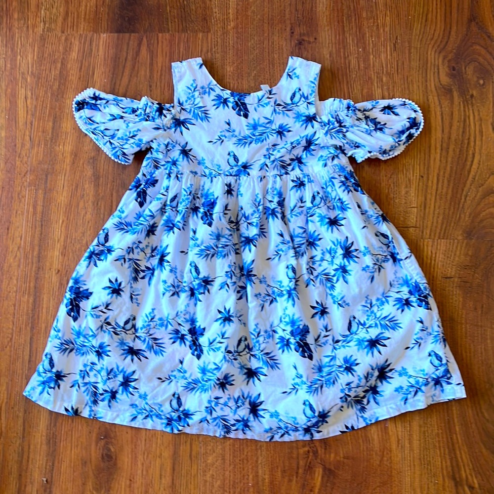 Janie & Jack blue white dress